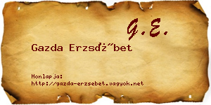 Gazda Erzsébet névjegykártya