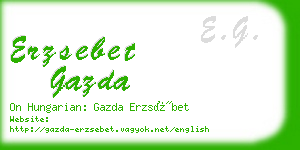 erzsebet gazda business card
